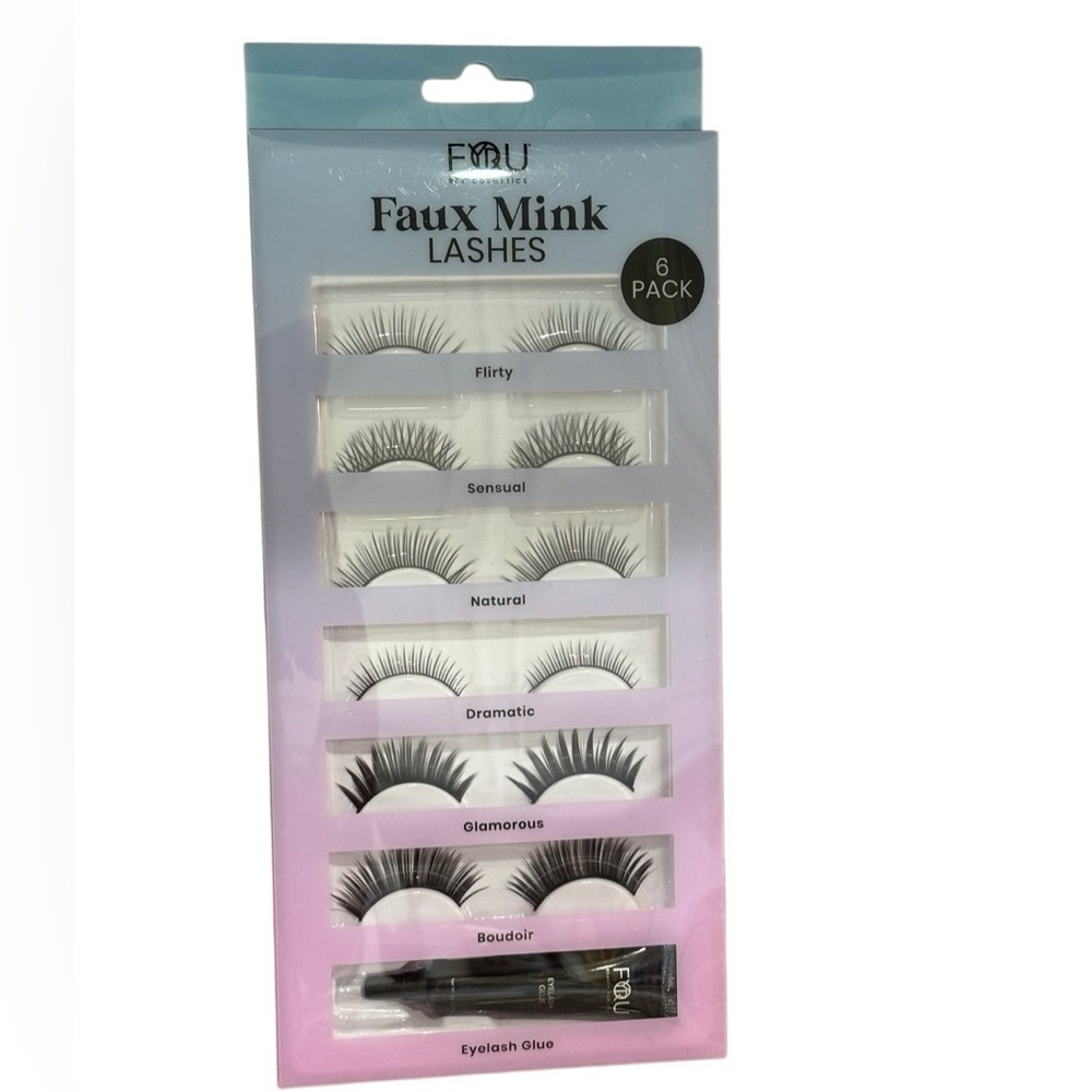 BFY Cosmetics 6-Pack Faux Mink Black Lashes